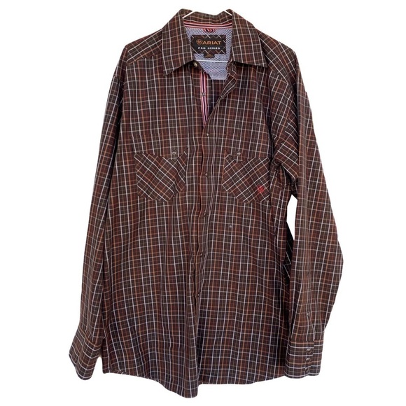 ARIAT Pro Series Western plaid button down Mens size M - Picture 12 of 12
